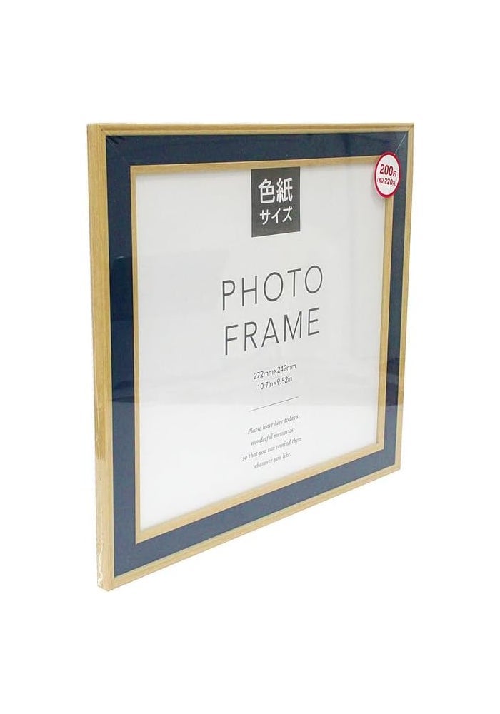 DAISO Navy Blue Photo Frame - Color Paper Size (Wide) - Image 2